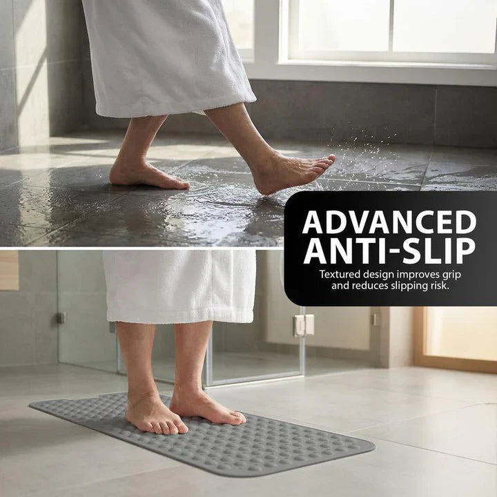 Shower Mat Full Coverage Suction Cups & Drain Holes