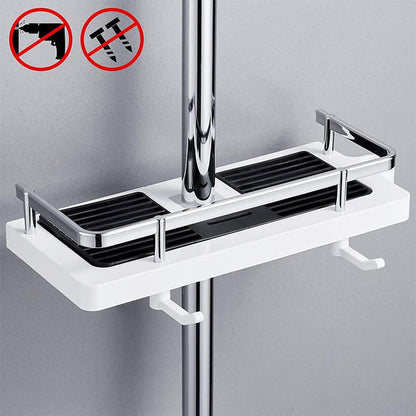 Shower Shelf Clamp-On No-Drill Non-Slip & Rust-Resistant