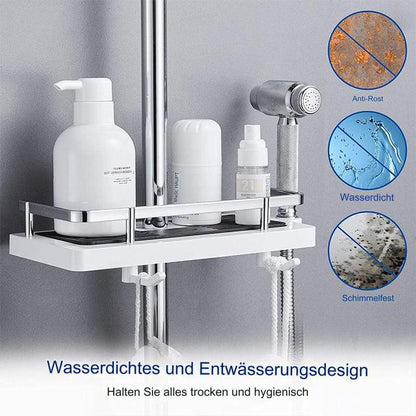 Shower Shelf Clamp-On No-Drill Non-Slip & Rust-Resistant