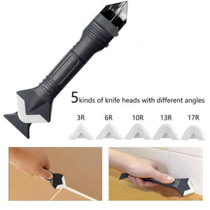 Silicone Joint Tool 3-in-1 V-Blade & 6 Profiles