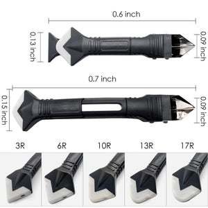 Silicone Joint Tool 3-in-1 V-Blade & 6 Profiles