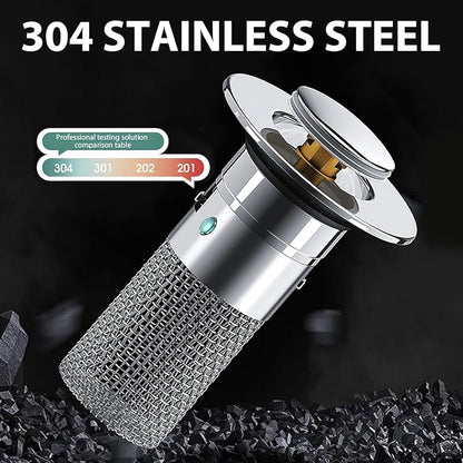 Sink Drain Filter Stainless Steel Pop-Up Stopper & Anti-Clog Basket
