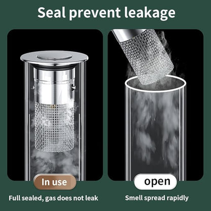 Sink Drain Filter Stainless Steel Pop-Up Stopper & Anti-Clog Basket