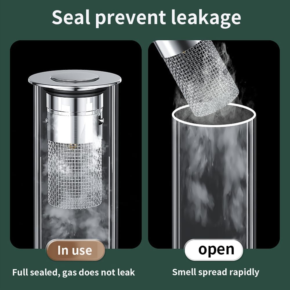 Sink Drain Filter Stainless Steel Pop-Up Stopper & Anti-Clog Basket