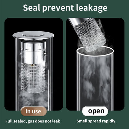 Sink Drain Filter Stainless Steel Pop-Up Stopper & Anti-Clog Basket