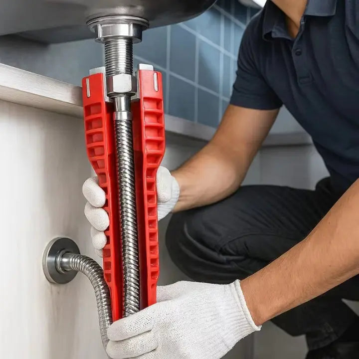 Sink & Faucet Wrench Slim Long-Reach Steel Core
