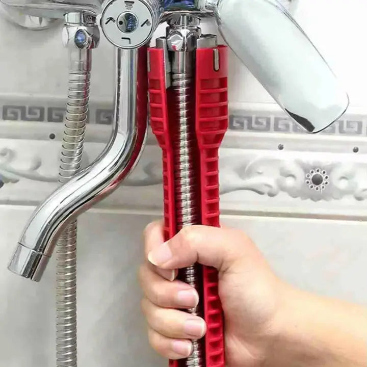 Sink & Faucet Wrench Slim Long-Reach Steel Core