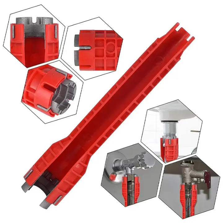 Sink & Faucet Wrench Slim Long-Reach Steel Core