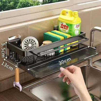 Sink Rack Aluminum Self-Draining Tool-Free Clamp