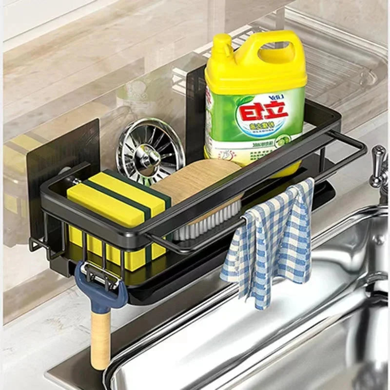 Sink Rack Aluminum Self-Draining Tool-Free Clamp