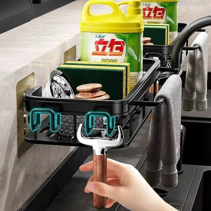Sink Rack Aluminum Self-Draining Tool-Free Clamp