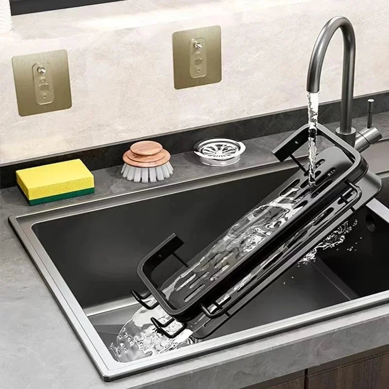 Sink Rack Aluminum Self-Draining Tool-Free Clamp