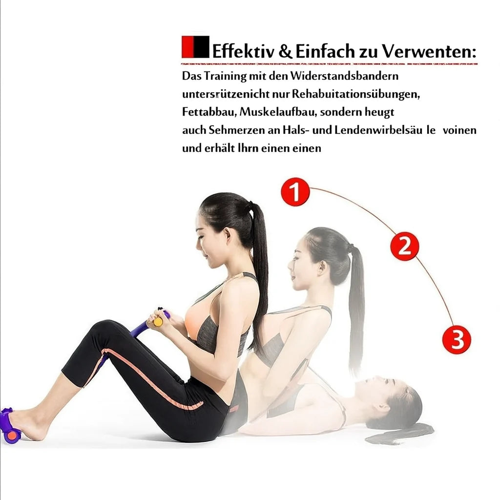 Sit-Up Trainer Non-Slip Pedals & Foam Handles Reinforced Tubes