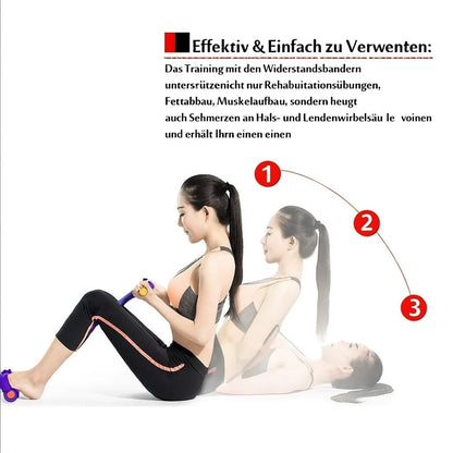 Sit-Up Trainer Non-Slip Pedals & Foam Handles Reinforced Tubes