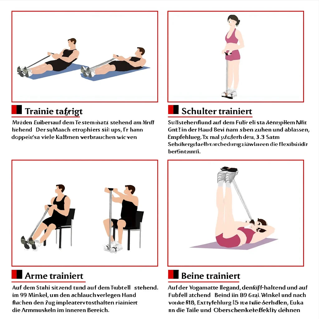 Sit-Up Trainer Non-Slip Pedals & Foam Handles Reinforced Tubes