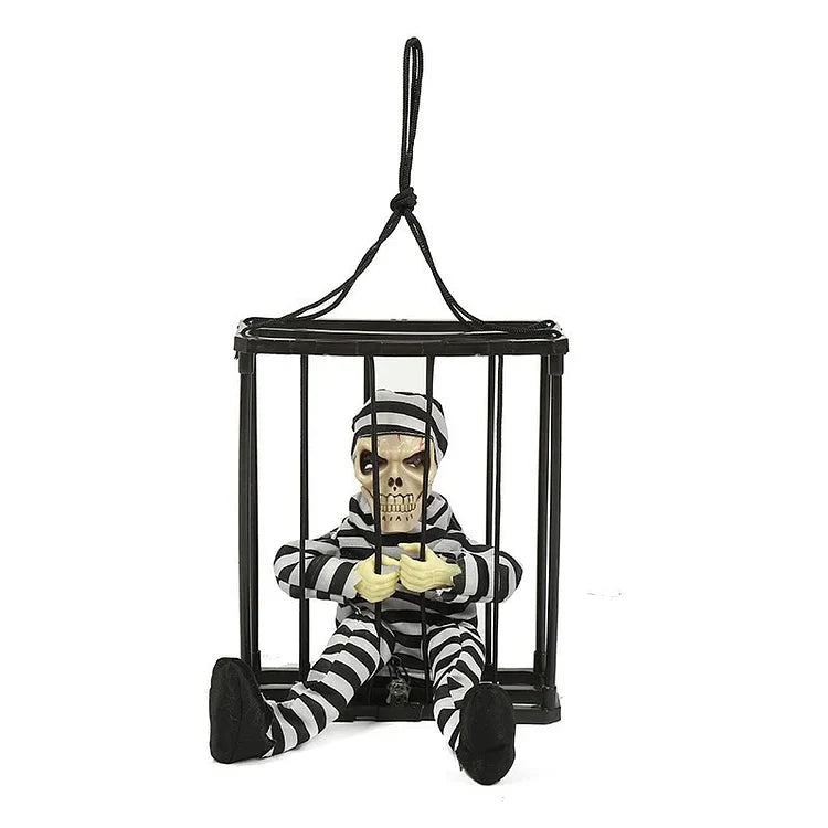 Skeleton Cage Motion-Activated Glowing Eyes & Sound