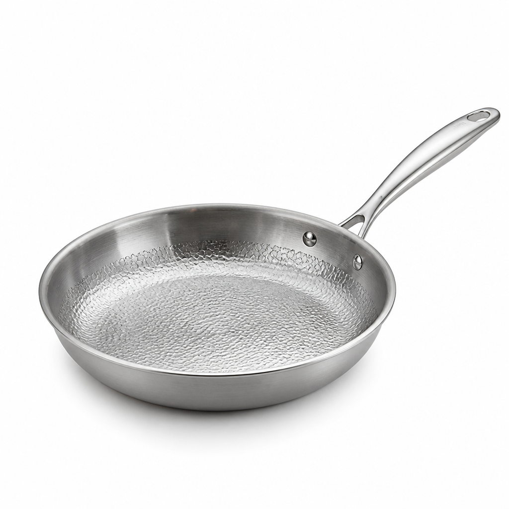 Skillet Hammered Bare Metal Induction & Oven-Safe