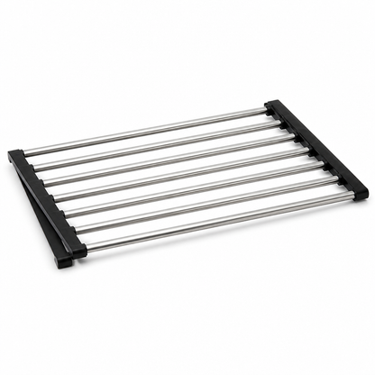 Slatted Stainless Steel Non-Slip Corner Holders Over-Sink Drain Rack