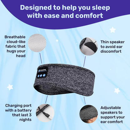 Sleep Headphones Side Sleeper Bluetooth & USB Charging