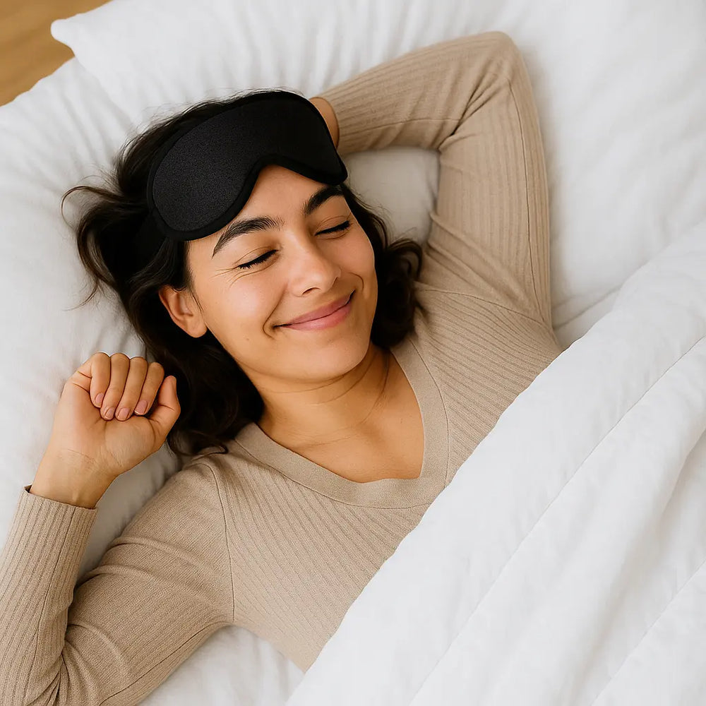 Sleep Mask 3D Contoured Lightproof Breathable Adjustable Strap