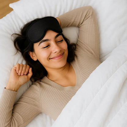 Sleep Mask 3D Contoured Lightproof Breathable Adjustable Strap