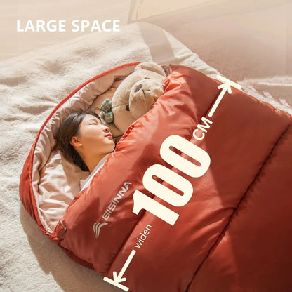 Sleeping Bag 3-Season Extra-Wide Cotton Filled