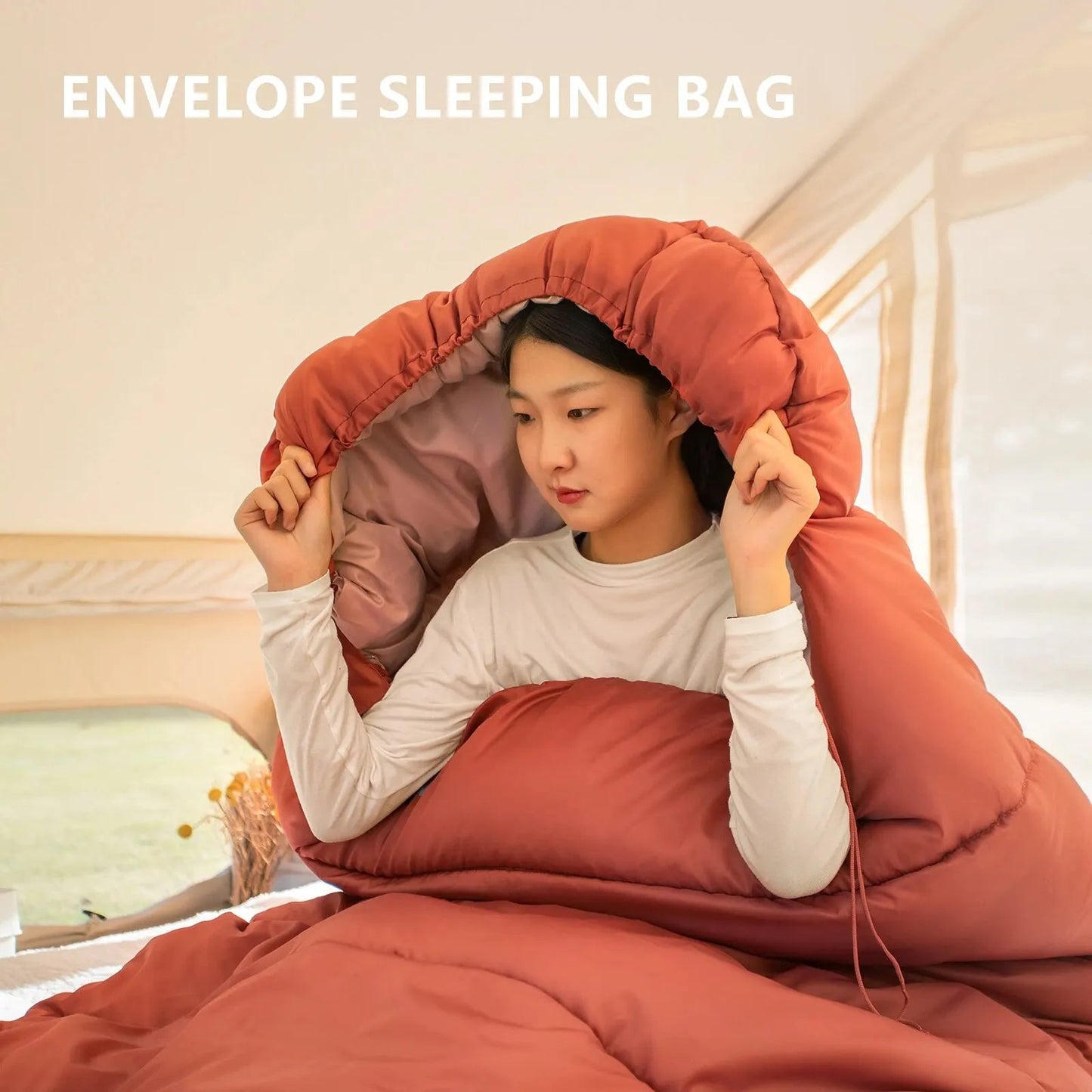 Sleeping Bag 3-Season Extra-Wide Cotton Filled