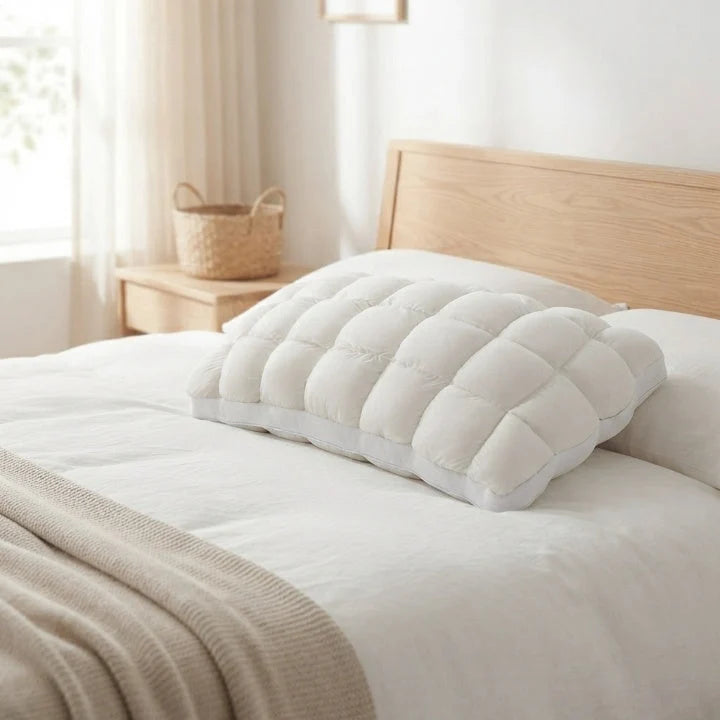 Sleeping Pillow Ergonomic Neck Support Microfiber Filling