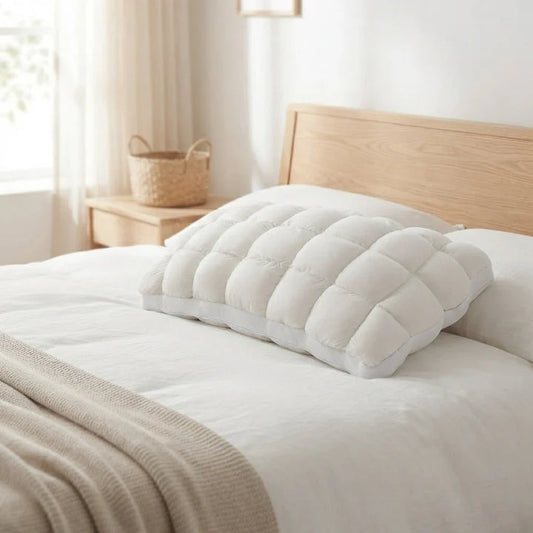 Sleeping Pillow Ergonomic Neck Support Microfiber Filling
