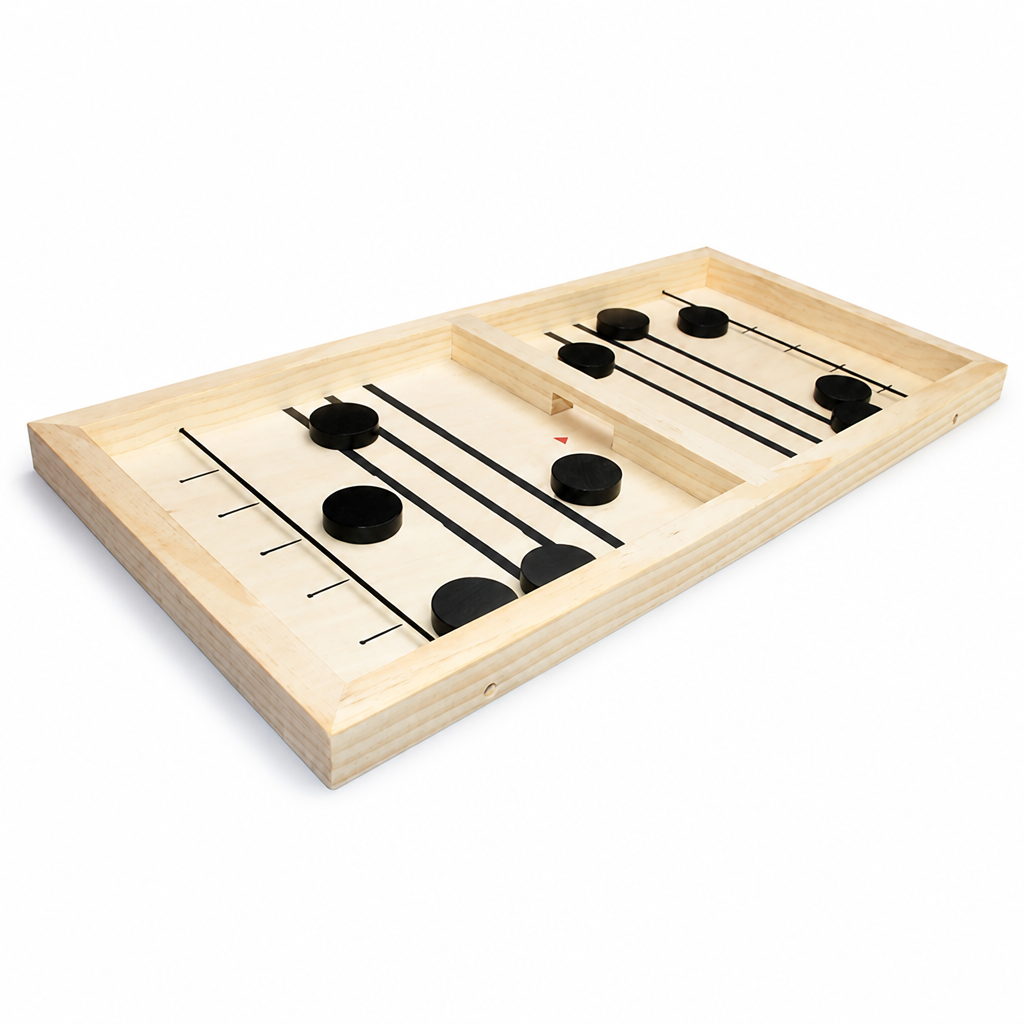 Sling Puck Game Solid Wood Fast-Paced Two-Player