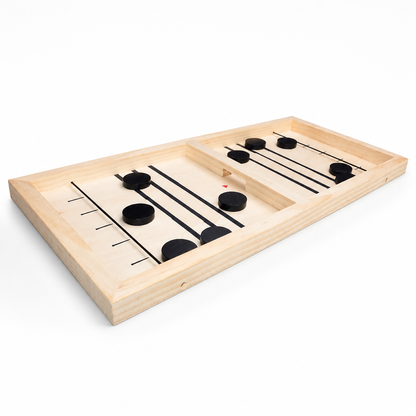 Sling Puck Game Solid Wood Fast-Paced Two-Player