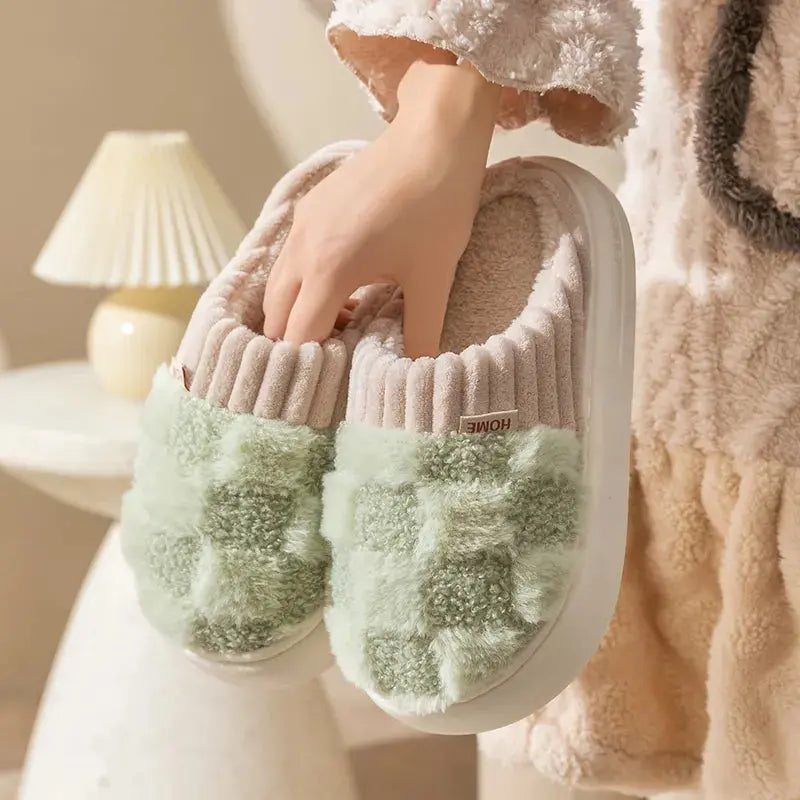 Slippers Plush Lining & Non-Slip Padded Sole