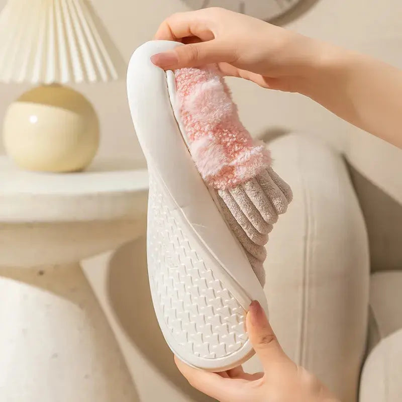 Slippers Plush Lining & Non-Slip Padded Sole