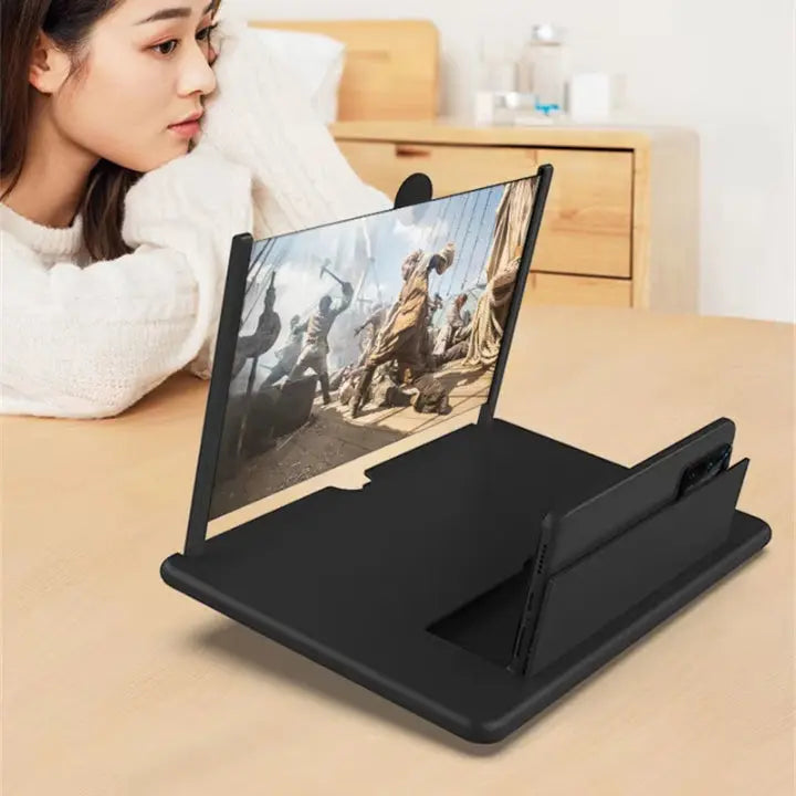 Smartphone Screen Magnifier Optical Fresnel Lens Foldable Stand