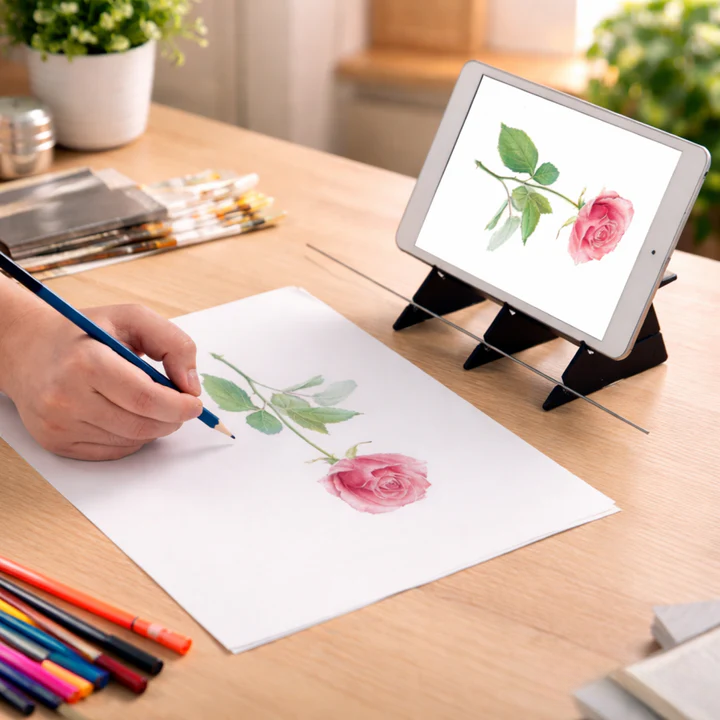 Smartphone Tracing Board 45-Degree Acrylic Holder & Stable Feet