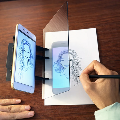 Smartphone Tracing Board 45-Degree Acrylic Holder & Stable Feet