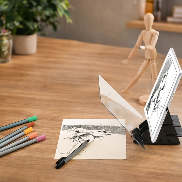 Smartphone Tracing Board 45-Degree Acrylic Holder & Stable Feet