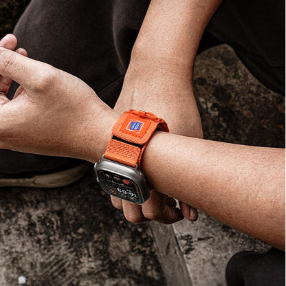 Smartwatch Strap Military-Grade Nylon Stainless Steel Connectors Adjustable Fit