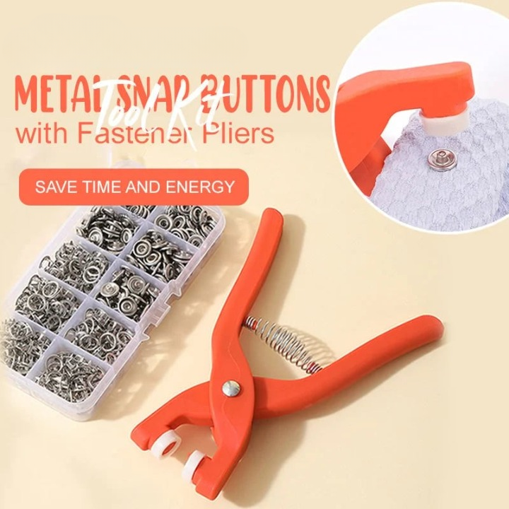 Snap Fastener Set Rustproof Stainless Steel Tool-Free Pliers