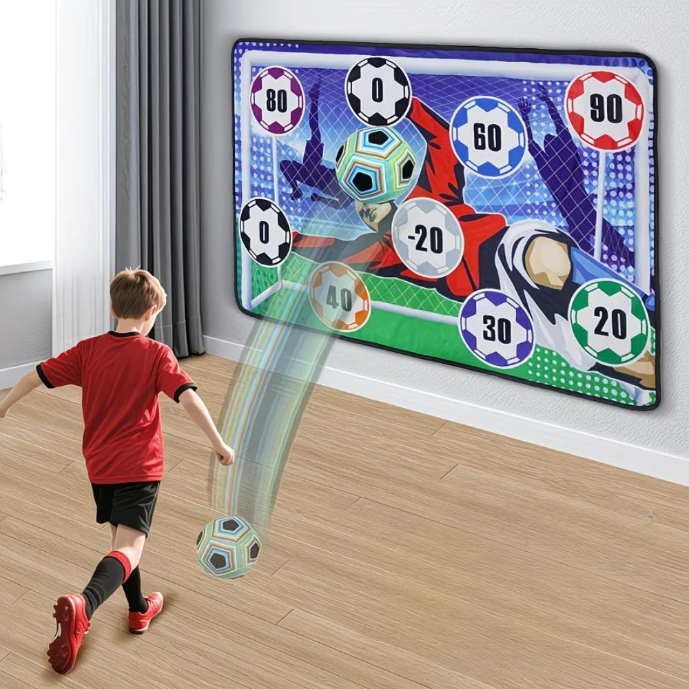 Soccer Target Wall Sticky Balls Scoring Zones