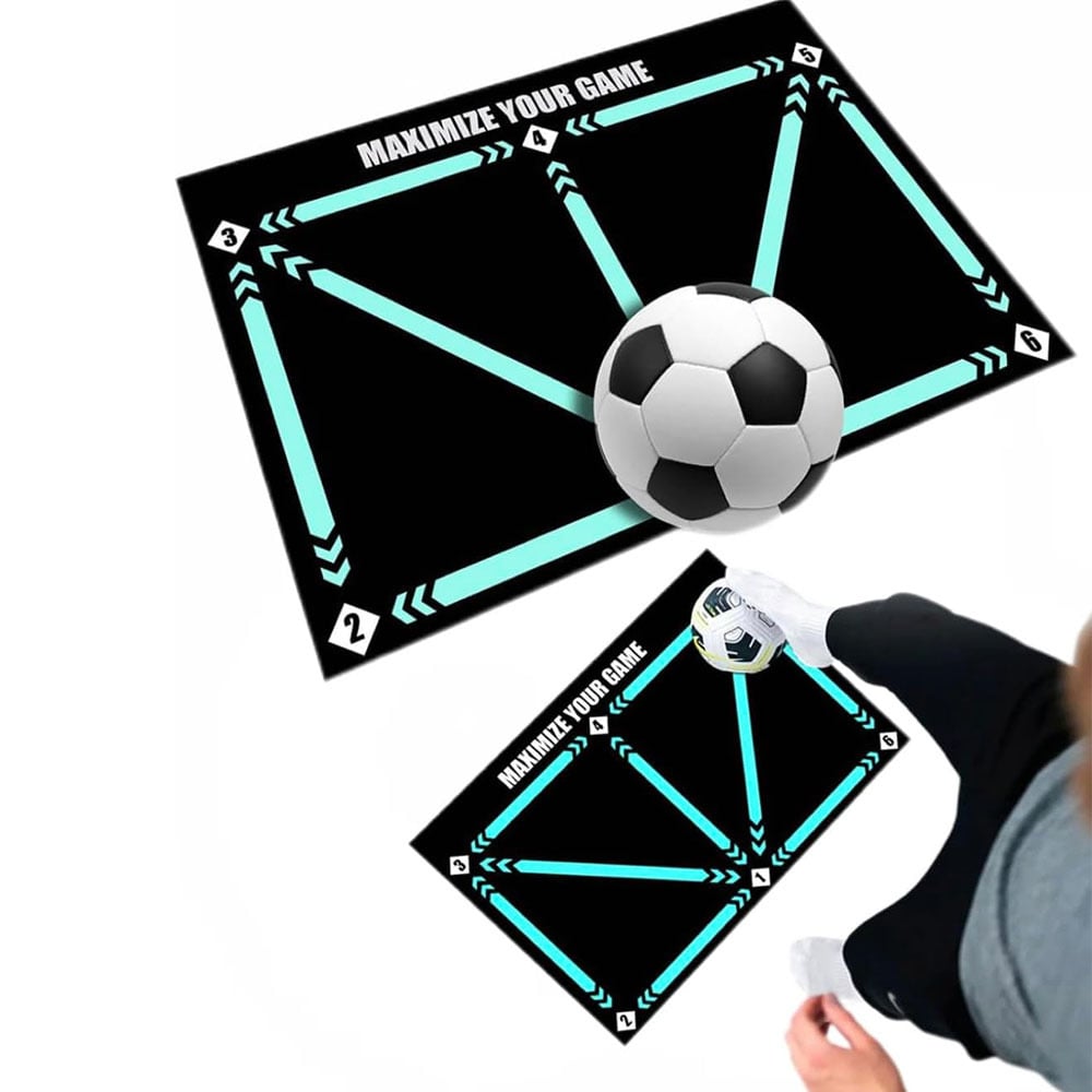 Soccer Training Mat Non-Slip Neoprene Numbered Dribbling Guide