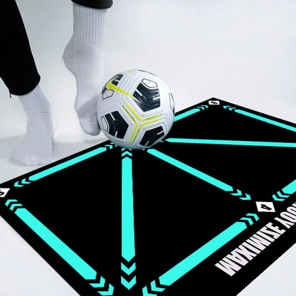 Soccer Training Mat Non-Slip Neoprene Numbered Dribbling Guide