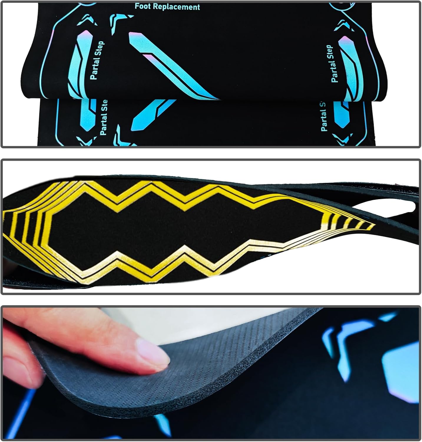 Soccer Training Mat Non-Slip Neoprene Numbered Dribbling Guide