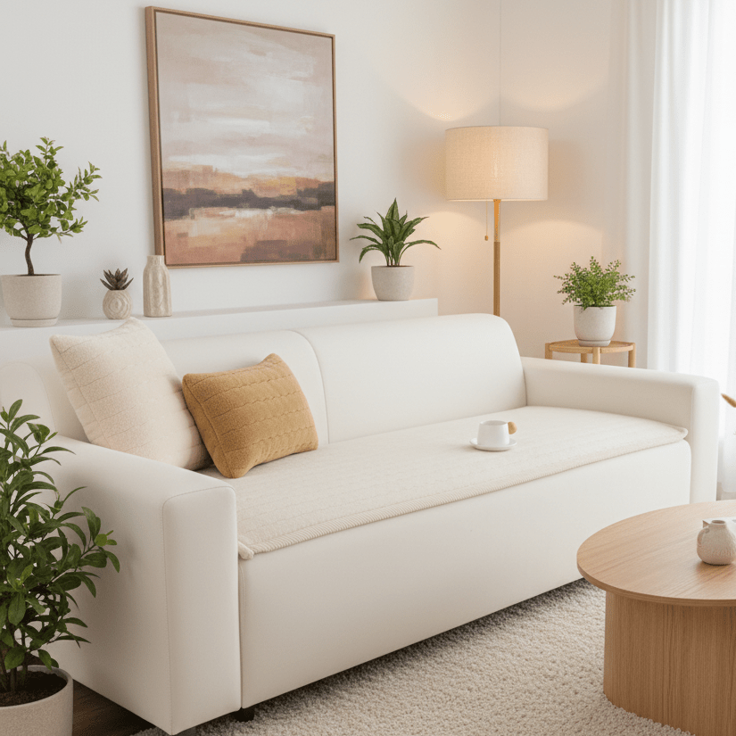 Sofa Cover 2-4 Seater Non-Slip Polyester Machine Washable