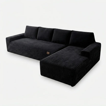 Sofa Cover Ribbed Plush Non-Slip Back & Machine Washable