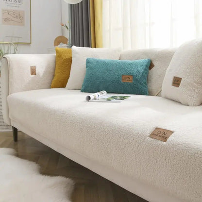 Sofa Cover Sherpa-Fleece Waterproof & Non-Slip