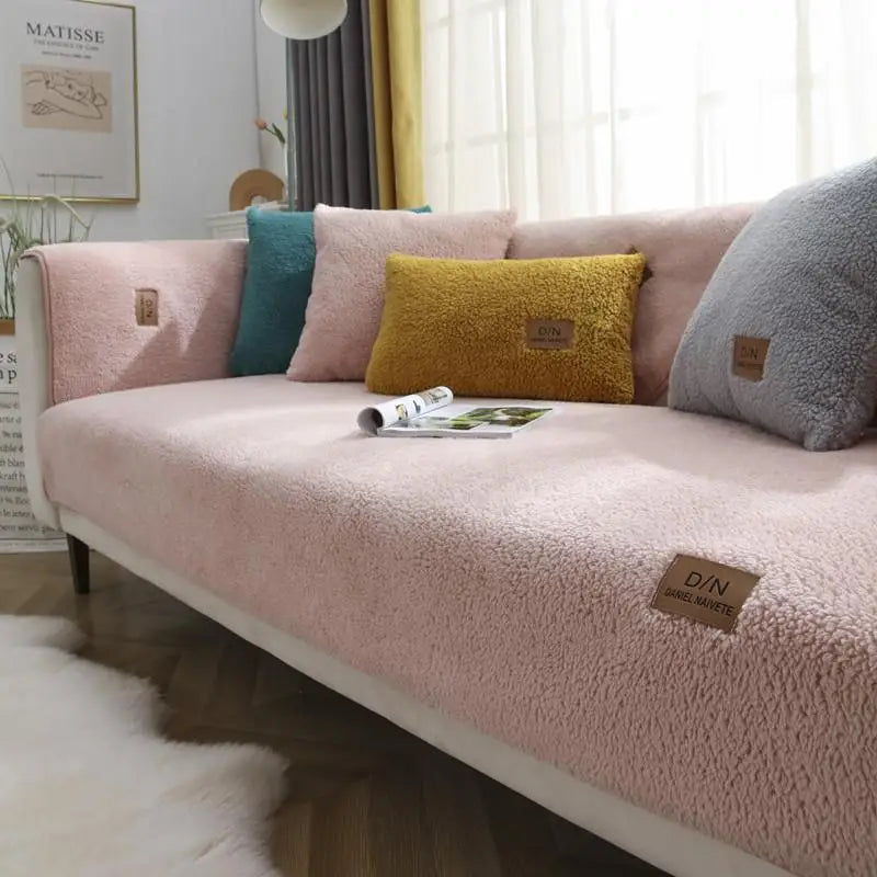 Sofa Cover Sherpa-Fleece Waterproof & Non-Slip