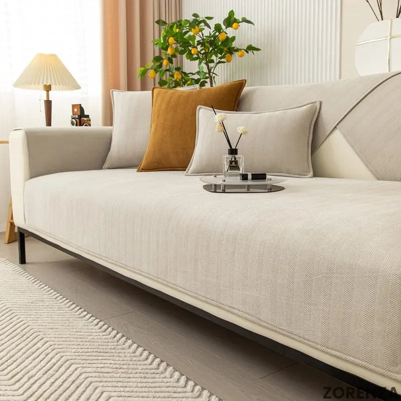 Sofa Slipcover Non-Slip Chenille Machine Washable