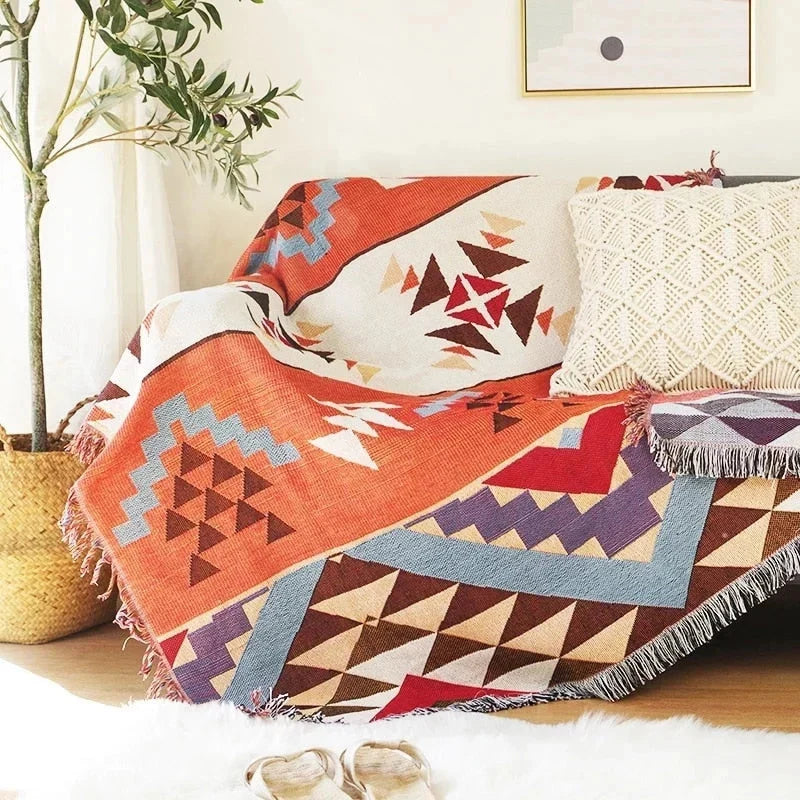 Sofa Throw Decorative Knit Anti-Pilling Hand-Washable
