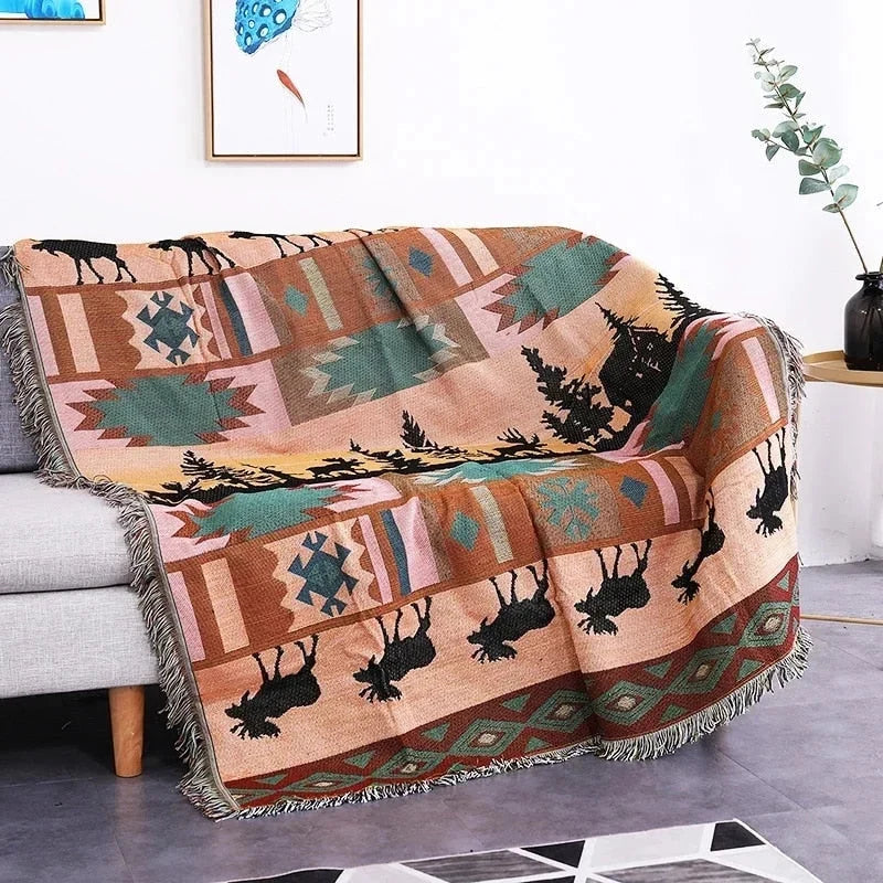 Sofa Throw Decorative Knit Anti-Pilling Hand-Washable